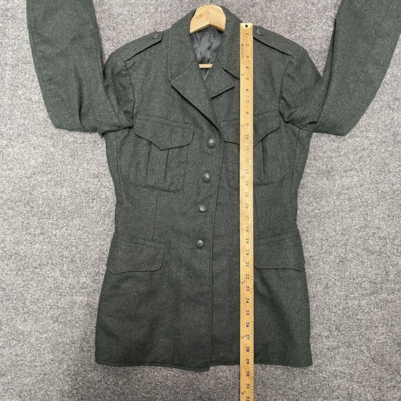 Vintage Swiss Army Military Jacket Wool Blend Mens - Picture 8 of 9